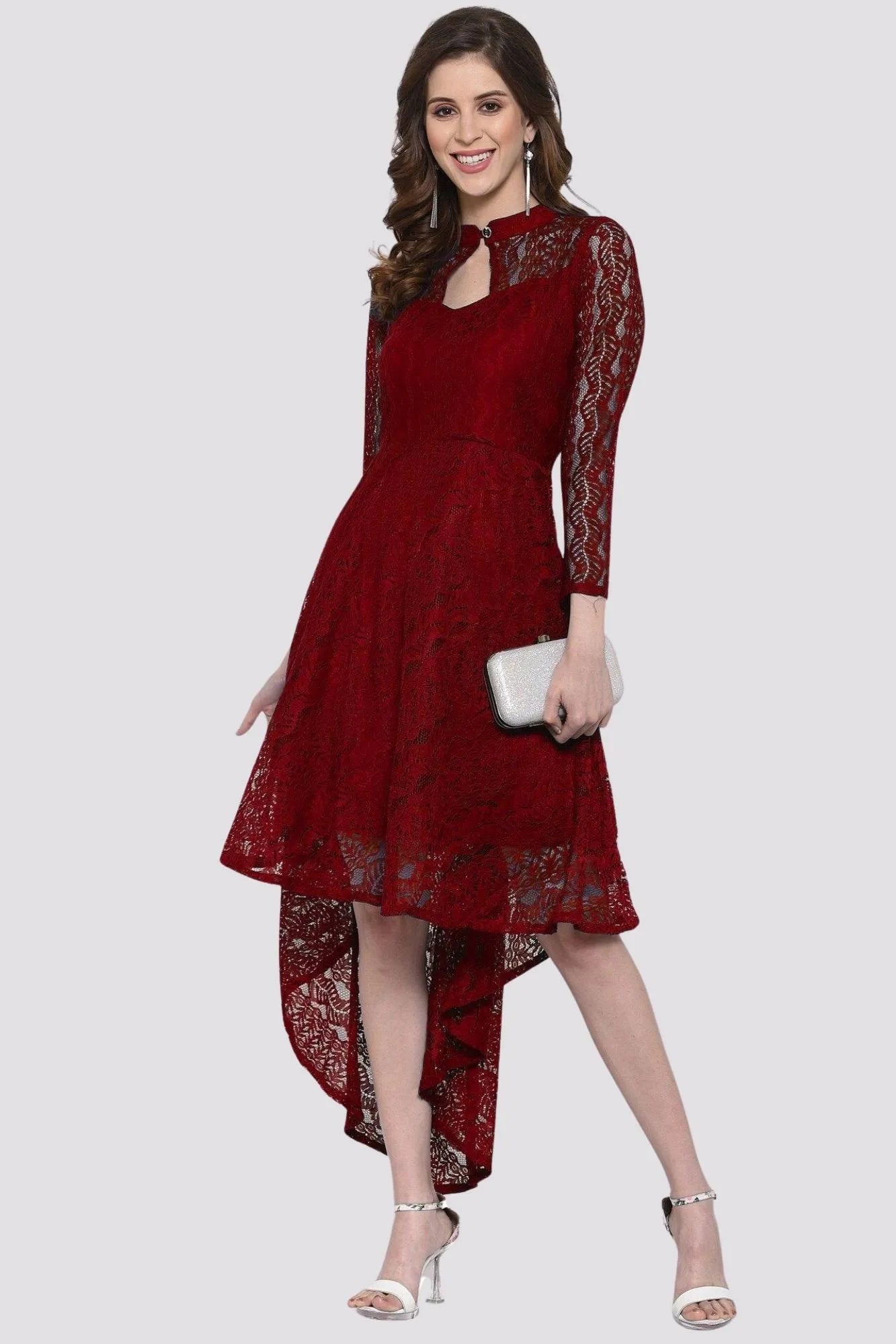 Buy Coding Net High Low Dresses Online In India