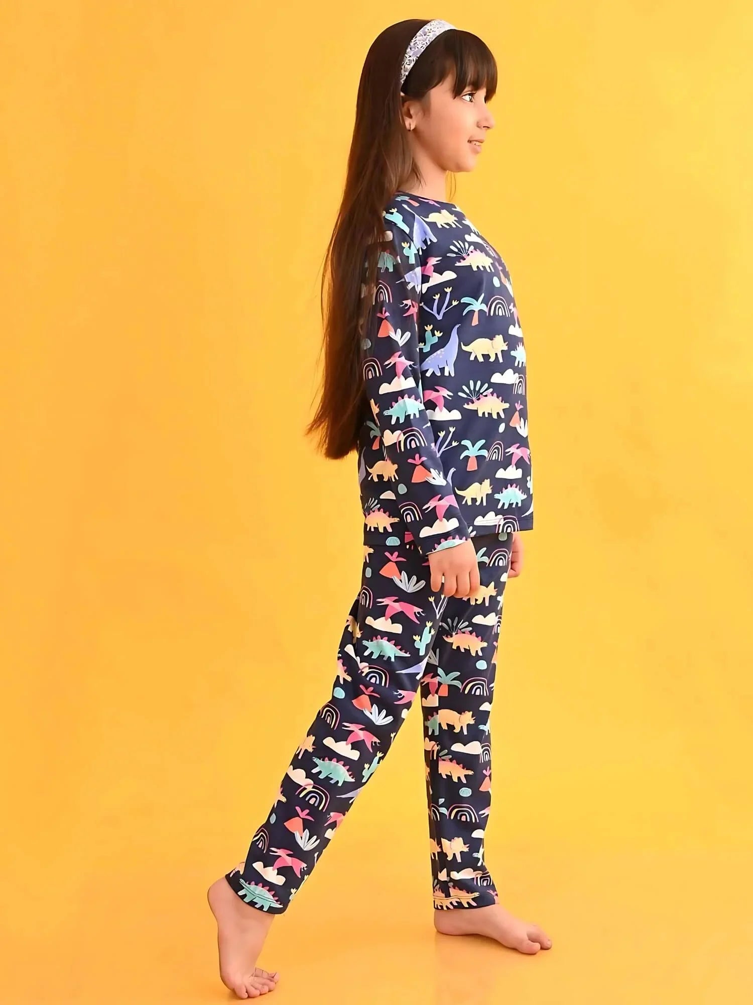 Blue t shirt and pant set for girls casual Zelzis

