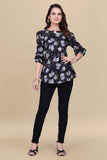 Buy black abstract tunic online for women

