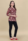 Buy maroon floral top online for women

