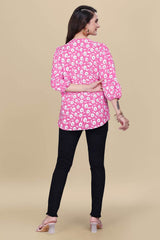 Buy pink floral tops online in India

