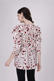 Casual and Party Wear Maroon Dot Tunic Top for Women

