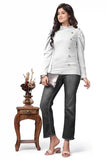 Classic White Full Sleeve T-Shirt – Perfect for Casual & Party Wear
