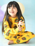 Girls yellow co ord set regular fit by Zelzis

