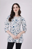 Sky Blue Crepe Tunic for Women – Light and Breezy Casual Fashion

