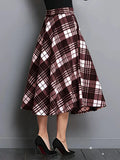 Plaid skirt with a gray background
