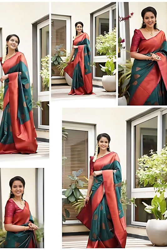 ZELZIS Fashion online Shopping Women Light Green Solid Premium Jacquard Sarees With Unstich Blouse Piece