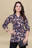 ZELZIS blue floral top for women

