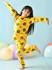 Zelzis girls t-shirt and pants combo in yellow