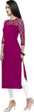 Zelzis women's purple crepe kurtis combo solid pattern daily wear


