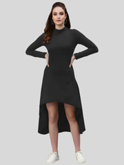 black-high-low-polyester-western-bodycon-dress