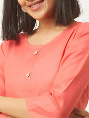 chic pink A-line kurti perfect for all occasions
