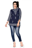 comfortable blue rayon tunic for daily and party wear
