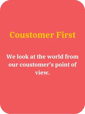 we look at the world from our customer point of view
