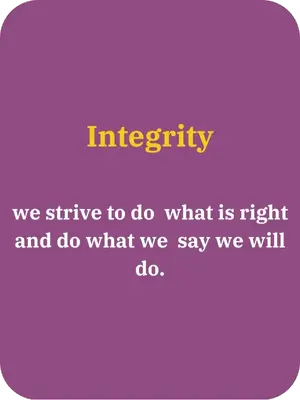 we strive to do what is right and do what we say we will do