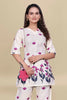 Women’s Pink Floral Printed Ethnic Co-ord Set | Kurta & Palazzo Set for Casual and Festive Wear