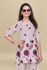 Women’s Purple Floral Printed Ethnic Co-ord Set | Kurta & Palazzo Set for Casual and Festive Wear