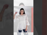Zelzis: Fashion Online Shopping, Russell White Net Top #croptops #fashiontrends #onlineshopping

