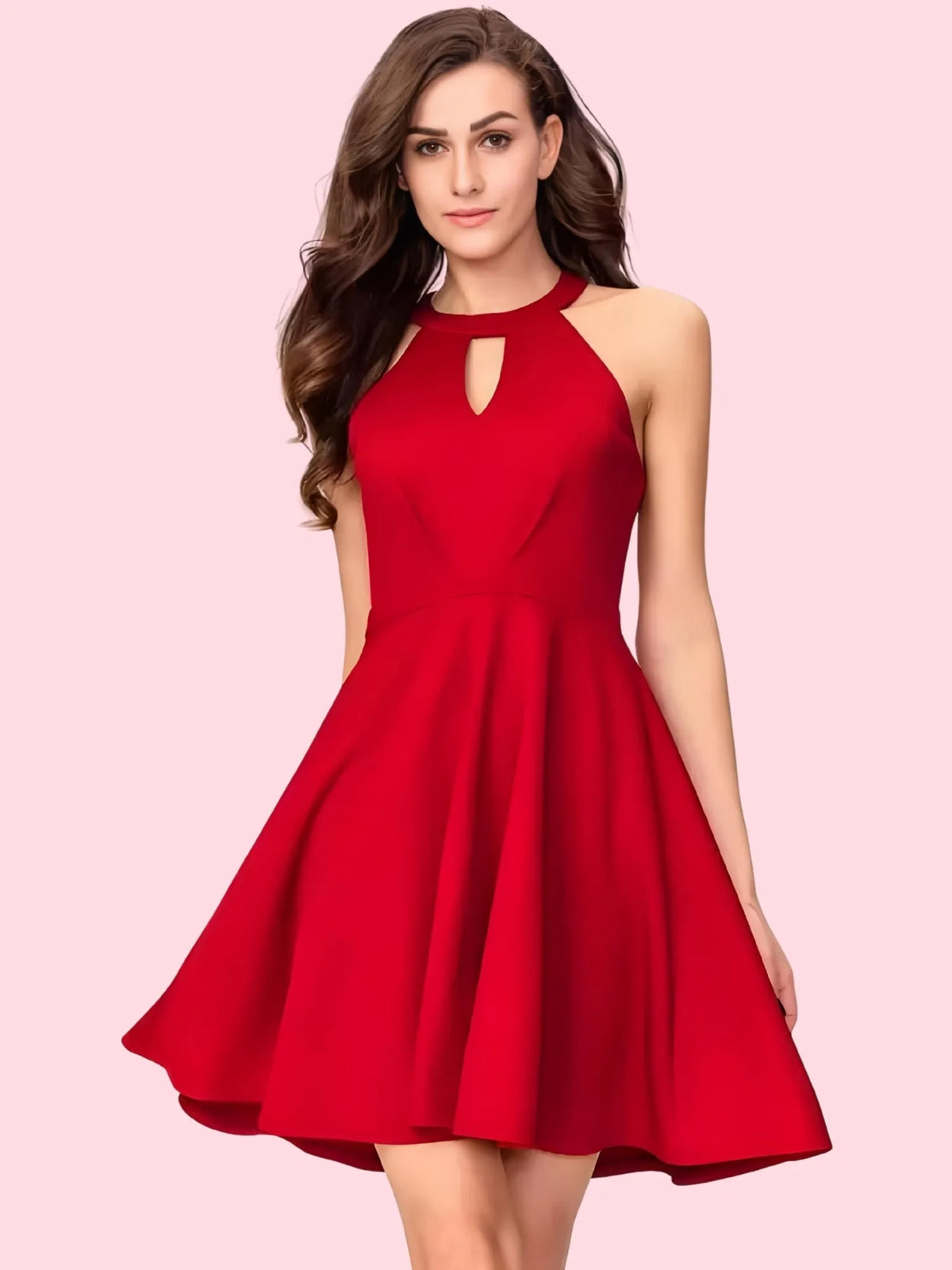 red-solid-fit-and-flare-polyester-sleeveless-wrap-dress