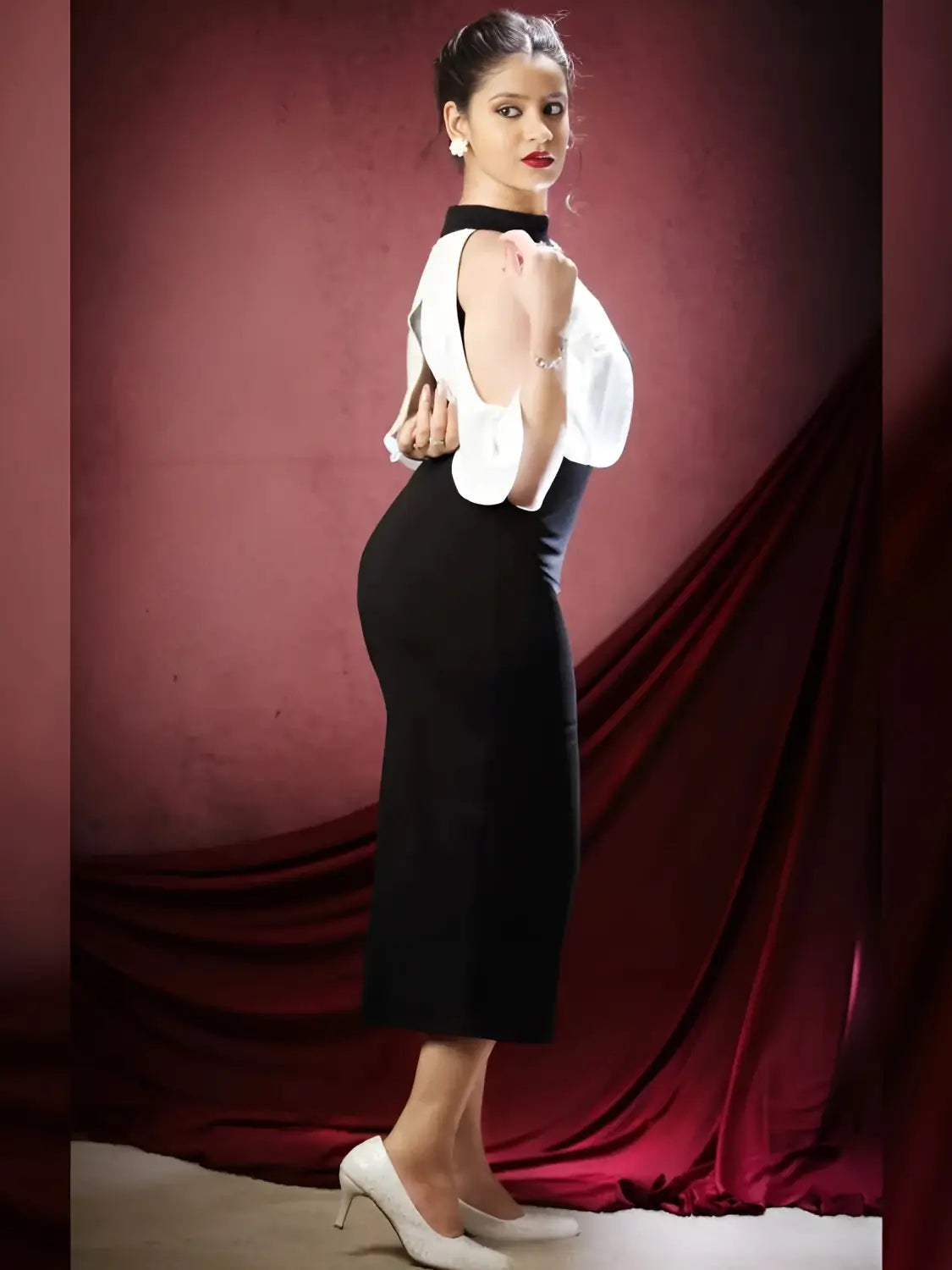 sleeveless polyester bodycon dress for women

