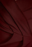 solid maroon knee length dress for women

