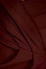 solid maroon knee length dress for women

