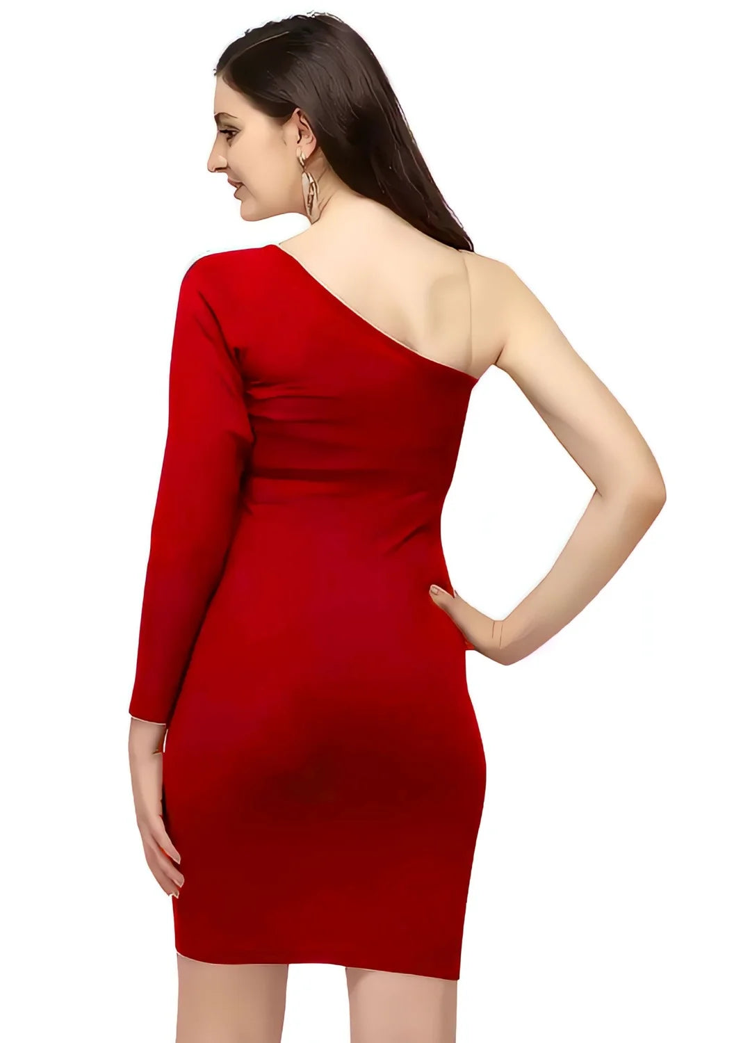 Ax Paris One Shoulder Knee Length Dress Red One Shoulder Knee Length Bodycon Dress In Lowest Price Ax Paris One Shoulder Knee Length Dress Red One Shoulder Knee Length Bodycon Dress In Lowest Price