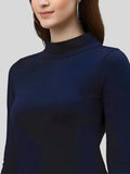 Trendy blue high low polyester western bodycon dress

