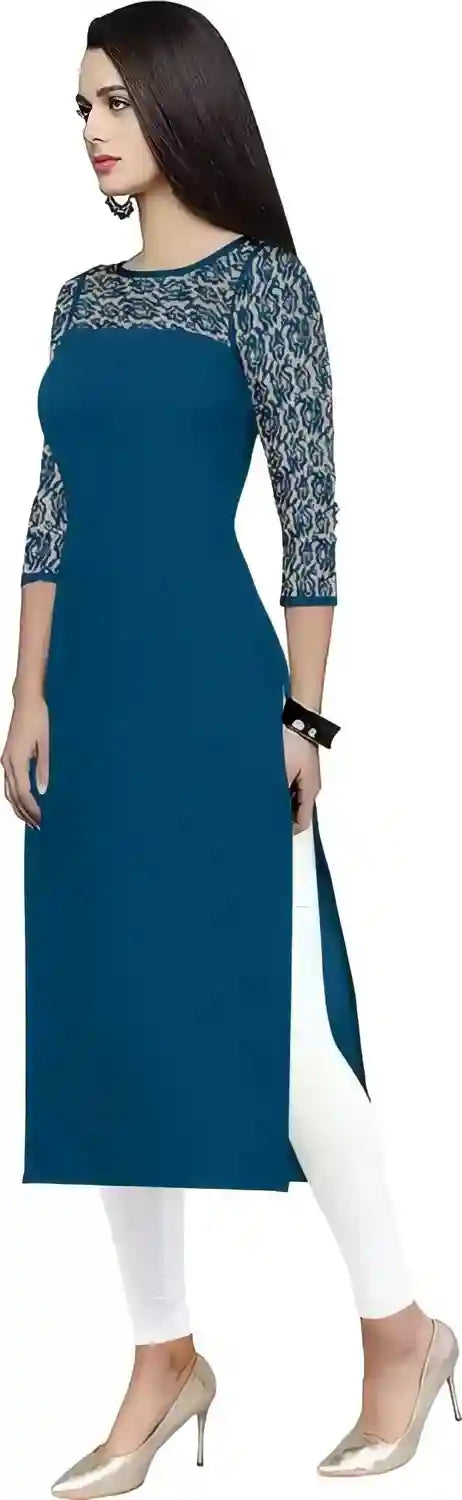 trendy teal A-line kurti for every occasion
