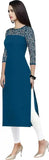 trendy teal A-line kurti for every occasion
