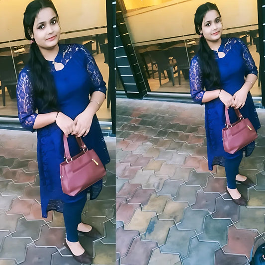 Happy customer in Zelzis floral maxi dress
