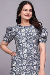 Black Women Cotton Kurti with Palazzo Set - Stylish Ethnic Wear