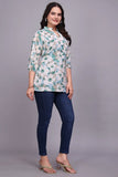 ZELZIS Floral Cotton Tunic Tops for Women