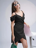 zelzis black sweetheart neck bodycon dress

